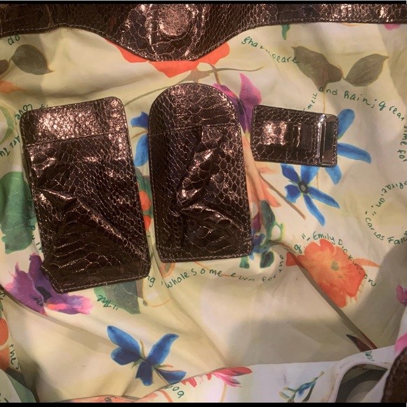 Carlos Falchi Snell Copper Snake Tote - Picture 6 of 6